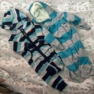 Carter’s 6month Striped Blue and Gray Kids One Piece